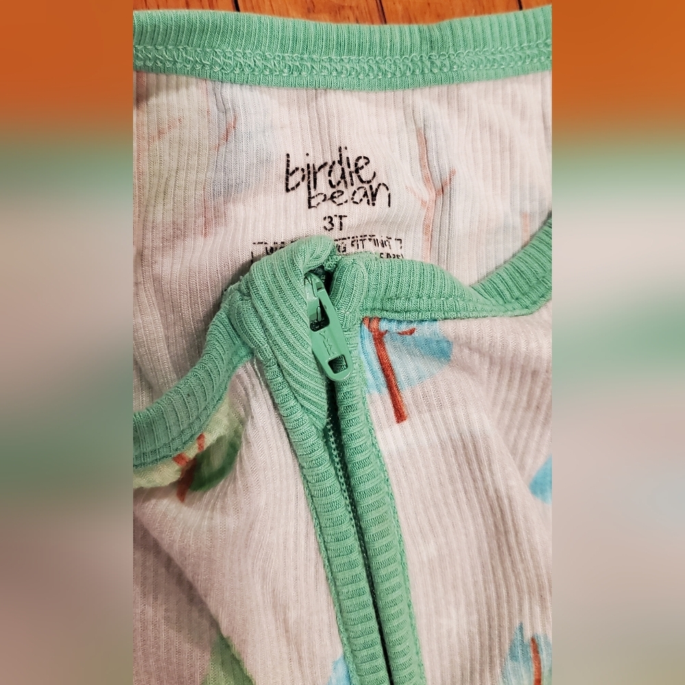 Birdie Bean Ribbed Bamboo Onesie Pajamas Size 3T - Picture 3 of 3